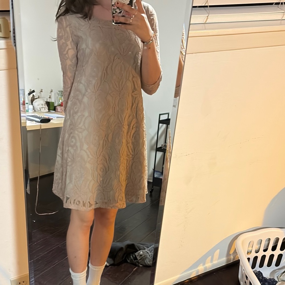 Ella Gray A-Line Short Sleeve Dress